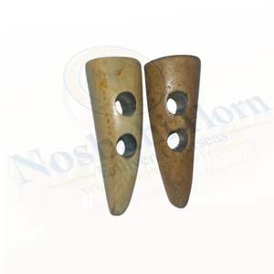 Botones de palanca de cuerno de búfalo con agujeros dobles ideales para accesorios de prendas y proyectos artesanales - Product Image 4