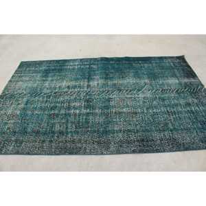 Alfombra Vintage, Alfombra de Lana Azul Grisácea de 4.6x7.5 pies - Product Image 2