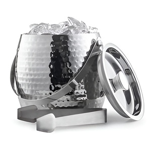 Cubos de hielo modernos hechos a mano Cubo de hielo de metal de nueva apariencia para botellas de vino enfriadoras y bebidas frías - Product Image 6