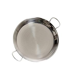 Plat de service en acier inoxydable fini martelé meilleure qualité décoratif meilleur plateau de service concepteur traditionnel meilleur plateau de nourriture - Product Image 3