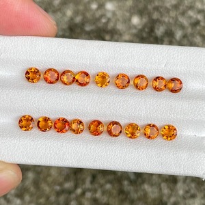 Lote de piedras preciosas sueltas de citrino natural 4mm VVS piedras preciosas amarillas y naranjas piedras preciosas sueltas para la fabricación de joyas, piedra natal de noviembre - Product Image 2