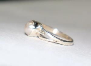 Natural <b>Pearl</b> <b>Ring</b> In 925 Sterling Silver Handmade Jewelry <b>Ring</b> Gift For Her - Product Image 2