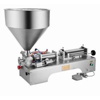 Mesin Pengisi Pasta Stainless Steel Semi-Otomatis Bertenaga Mesin untuk Pengisian Krim & Gel Kecepatan Tinggi 500ml Kantong & Botol Plastik