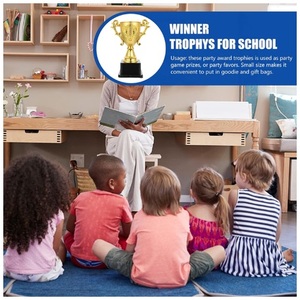 Plastic with Gold Metallic Finish with Base <b>Trophy</b> Cup Achievement Award Prize for Sports School Events Party Variety Size - Product Image 6