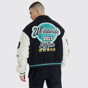 แจ็กเก็ตเลตเตอร์แมนแขนยาวสำหรับผู้ชายเสื้อแจ็กเก็ตแขนยาวดีไซน์ใหม่พร้อมพิมพ์โลโก้ตามสั่งด้านหน้าสำหรับฤดูหนาว - Product Image 6