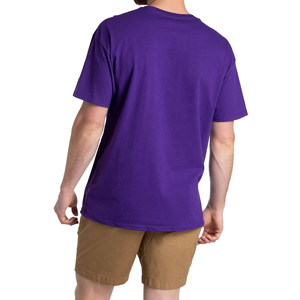 Camiseta de Manga Corta Tejida Azul para Hombre con Ribete en Contraste, Cuello Redondo, Corte Regular, Estilo Casual, Color Sólido - Product Image 5