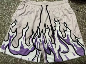 ฤดูร้อนคุณภาพสูง Street สวมใส่กางเกงขาสั้นผู้ชายไฟโลโก้ที่กําหนดเอง DTG พิมพ์กางเกงขาสั้นผู้ชายสวมใส่ตาข่ายกางเกงขาสั้นสําหรับชาย - Product Image 2