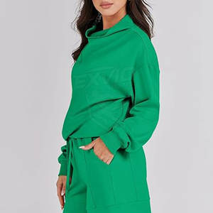 Conjunto de Sudadera con Capucha y Pantalones Cortos para Mujer, Estilo Moderno, Ropa Deportiva, Nueva Llegada 2026 - Product Image 4