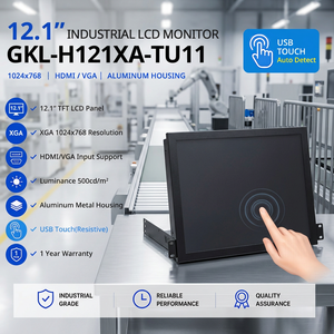 Monitor de Rack RS232 Premium, Monitor Táctil Serial para Rack, Monitor RS232 con Soportes de Montaje en Rack - Product Image 1