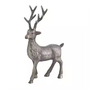 Statue de cerf Statues d'animaux Fabricants d'artisanat Figurine Sculpture en métal Cadeau de luxe dans la décoration intérieure par décor impex - Product Image 1