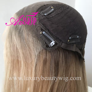 Prix direct usine : Perruque juive Topper Kippah Fall en <span class=keywords><strong>cheveux</strong></span> humains Remy européens certifiés Casher, avec base en soie cuticulaire, effet peau - Product Image 4