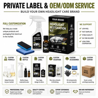 Kit de Restauración de Faros Delanteros para Distribuidores de Autopartes, Minoristas de Cuidado Automotriz y Detallistas