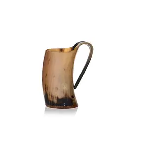 wholesale supplier buffalo horn mug Genuine viking drinking horn mug beer cup customized logo buffalo horn mug