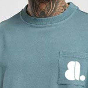 เสื้อยืดซักกรดแขนยาวของผู้ชายเสื้อยืดซักกรดแขนยาวติดโลโก้แบบกำหนดเอง - Product Image 2