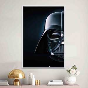 Decoración Moderna para Cine: Lienzo Impreso de Darth Vader de Star Wars, Lienzo con Marco Blanco - Product Image 1