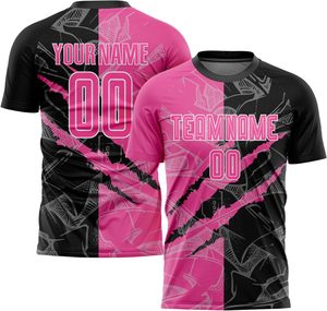 Maillot de football unisexe personnalisé, col en V, manches courtes, léger, séchage rapide, respirant, couleur dégradée, 100% polyester, uniforme sportif - Product Image 4