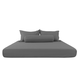 Juego de cama de 6 piezas de microfibra gris personalizado de estilo moderno ecológico de alta calidad incluye sábana de edredón de tamaño completo para todas las estaciones - Product Image 2