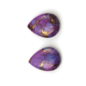 Calidad superior púrpura cobre turquesa 12x16 MM suave forma de pera piedra preciosa suelta cabujón fabricación de joyas oro 18K adornos de joyería - Product Image 2