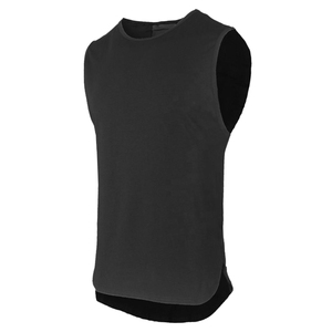 Débardeurs géométriques pour hommes Saleh Enterprises en coton et élasthanne, grande taille, respirants, confortables, sans manches, avec larges poignets - Product Image 3