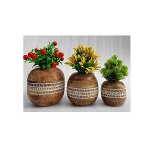 Macetero Moderno TQC de Madera, Florero Decorativo para Sala de Estar, Diseño Personalizado, Negro, Navidad, Vintage, Lujo, Espacio Informal, Zen - Product Image 1