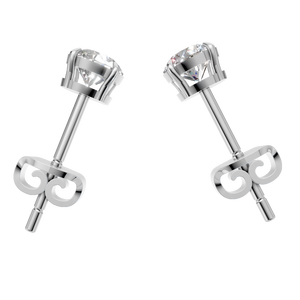 Pendientes de Diamantes Cultivados en Laboratorio con Corte Brillante de 1 Quilate, Oro Sólido de 14K, VVS, Certificados por IGI, Regalo Moderno para Mujer - Product Image 4
