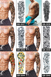 Autocollants de <span class=keywords><strong>tatouage</strong></span> temporaire étanches super grands pour hommes et femmes Application <span class=keywords><strong>bras</strong></span> complet et demi-<span class=keywords><strong>bras</strong></span> <span class=keywords><strong>épaule</strong></span> pour le corps et le visage - Product Image 4