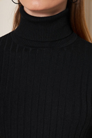 Suéter de Punto de Manga Larga para Mujer, Cuello Alto, Estilo Informal para Oficina, Suéter de Punto Cómodo, Venta al por Mayor