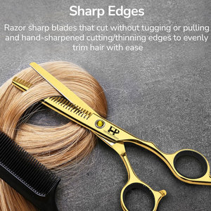 Ciseaux à effiler les cheveux pour salon de coiffure, outil de coiffeur, acier inoxydable, ciseaux à effiler professionnels pour barbier - Product Image 3