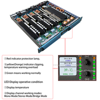 Amplificateur numérique professionnel de classe D haute puissance 9000W à 4 canaux stable à 2 ohms pour caisson de basses de 12 pouces, 15 pouces, 18 pouces, 21 pouces