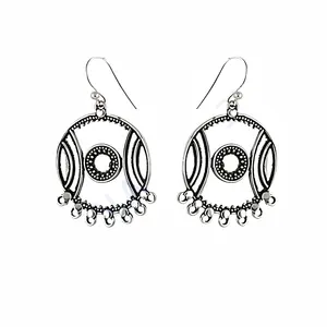 Boucles d'oreilles pendantes rondes vintage pour femmes, argent 925 plaqué or 18 carats, pierre principale perle et diamant, pour cadeaux - Product Image 3