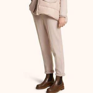 กางเกงขายาวทรงตรงเอวกลางสำหรับผู้หญิง ดีไซน์โดดเด่น แห้งเร็ว ระบายอากาศได้ดี ไซส์พลัส สไตล์ลำลอง คุณภาพสูง ผ้าฝ้าย 100% ใหม่ - Product Image 5