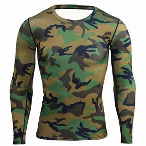 2025 personnalisé Camo Design votre propre Logo Sublimation camouflé à manches longues Rash Guard Compression chemises pour unisexe - Product Image 6