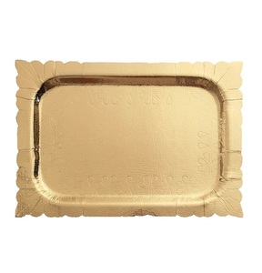 Plateau en métal plaqué or de haute qualité, écologique, forme carrée, pour restaurant, dessert, collation, chargeur, usage domestique, jardin, intérieur - Product Image 6