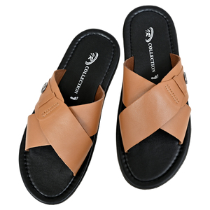 Sandalias de cuero genuino de alta calidad para hombre, sandalias con tiras cruzadas, transpirables, ligeras, antideslizantes, para Primavera/otoño, uso diario para caminar - Product Image 6