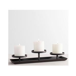 Bougeoirs modernes minimalistes en métal pour bougies chauffe-plat, coniques et cylindriques, idéaux pour la décoration de la maison, du bureau et de la chambre à coucher - Product Image 2
