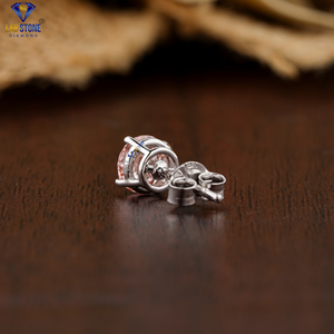 0,82 CT TDW F.P. Pendientes de corte redondo Oro blanco de 18 quilates Diamante no certificado Hpht/Joyería de diamantes Cvd - Product Image 3