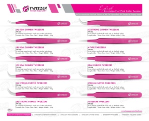 แหนบต่อขนตาปลอมสเตนเลสสตีลคุณภาพสูงปลายแหลมปลายแหลมจับเพชร - Product Image 6