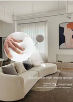 Ensemble de canapés modernes et luxueux pour petit appartement, espace de réception incurvé pour salon, salon de beauté, espace de repos des célébrités
