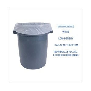 Forros para Contenedores Industriales Blancos Boardwalk H6639TWK, Paquete de 100 Unidades, 33 Galones, 0.9 Mil, 33 Pulgadas X 39 Pulgadas Maquinaria para el Tratamiento de Residuos - Product Image 4