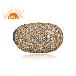 Best Selling Sterling Silver Natural Cz Gemstone <b>Statement</b> <b>Ring</b> Custom Jewelry Manufacturer - Product Image 2