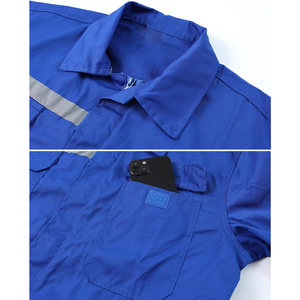 Combinaison durable de vêtements de travail pour hommes avec impression de logo, broderie, combinaison uniforme de protection industrielle, fournisseur d'usine OEM - Product Image 6
