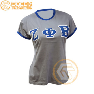 Venta al por mayor personalizada Zeta Phi Beta mujeres camiseta hermandad ropa algodón camisetas más finas mujeres fraternidad prendas - Product Image 5