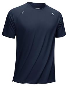 T-shirt de sport léger pour homme, à séchage rapide, en maille extensible, en polyester recyclable, hauts de course, entraînement, gym, t-shirt - Product Image 3