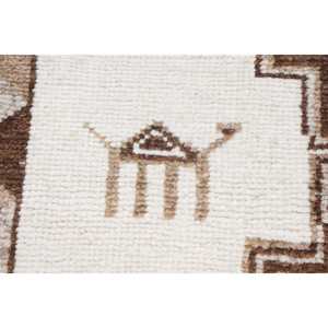 พรมขนาด 3.2x13 ฟุต, พรมตุรกีโบราณ, พรมลายดอกไม้สีน้ำตาลเฮอร์กี - Product Image 5