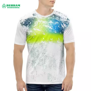 T-shirt de course pour homme en coton 100% respirant, à séchage rapide, coupe ample, impression numérique de haute qualité, respectueux de l'environnement - Product Image 4