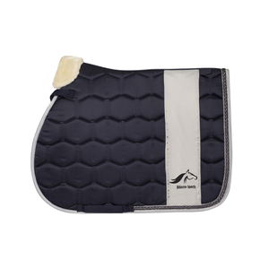 Horse Riding Equipment 1inch Thick Pressed Contoured Western <b>Wool</b> <b>Felt</b> Saddle Pad Australia Leather Custom - Product Image 6