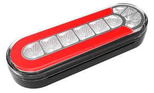 6 "inch hình bầu dục xe tải Trailer phía sau đèn đuôi ánh sáng dừng phanh tín hiệu lần lượt chạy màu đỏ và trắng sao lưu đảo ngược chỉ số đèn - Product Image 2