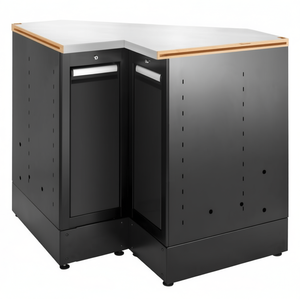 Gabinete Esquinero de Acero Inoxidable Negro Facom con Encimera y Gabinetes para Herramientas - Product Image 2