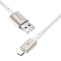 Proove métal dense Micro USB 2.4A charge câble de données tressé en Nylon pour chargeur de téléphone portable Android câble de Date couleur noire