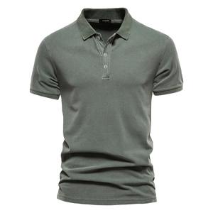 Camisas Polo de Hombre 100% Algodón de Color Sólido, Camisas Casuales de Manga Corta con Cuello Camisero, Camisas de Moda Urbana para Hombre - Product Image 1